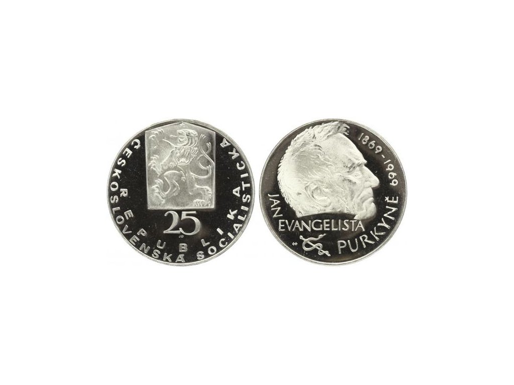 25 Kčs 1969 - Jan Evangelista Purkyně, PROOF