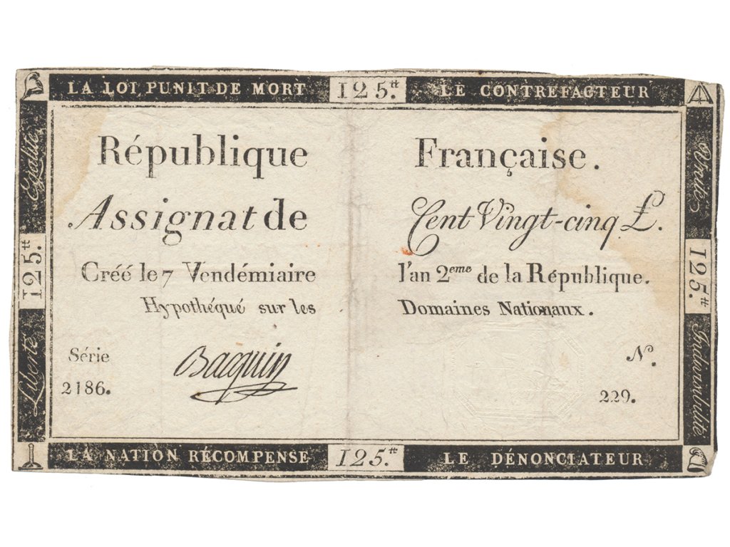 Francie, 125 Livres 1793, P.A74