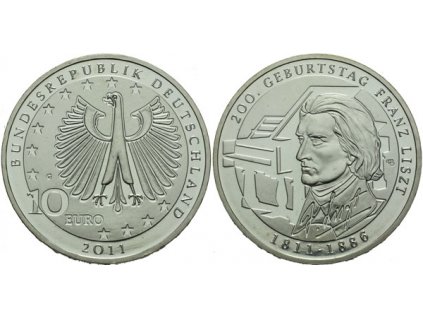 10161 10 euro 2011 a 200 let od narozeni franze liszta