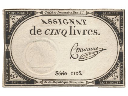 10398 francie 5 livres 1793 p a76