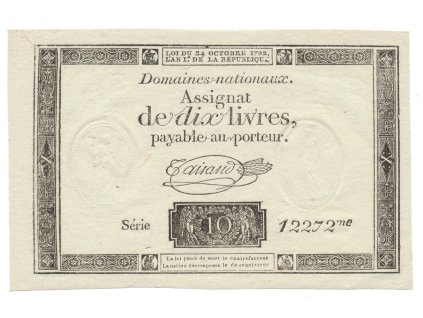 10476 francie 10 livres 24 10 1792 p a66b