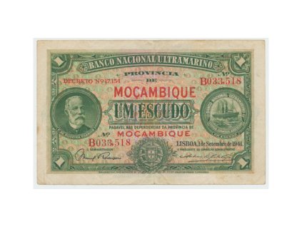 Mosambik, 1 Escudo 1941, P.81