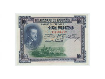 10857 10857 spanelsko 100 pesetas 1925 p 69c spendlikove dirky
