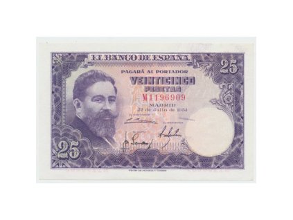 10986 spanelsko 25 pesetas 1954 p 147