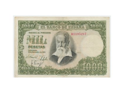 10998 spanelsko 1000 pesetas 1951 p 143
