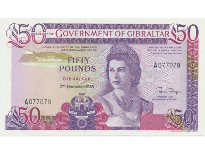 Gibraltar, 50 Pounds 1986, P.24