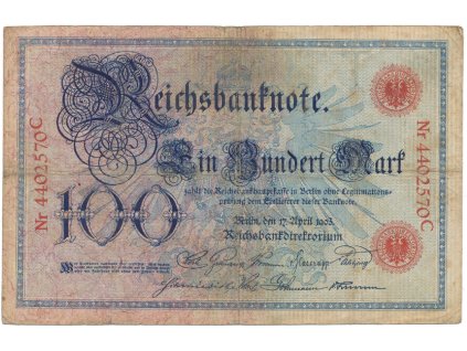 Německo, 100 Mark 1903, Ro.20