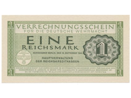 11952 11952 11952 nemecko wehrmacht 1 reichsmark 1944 ro 511