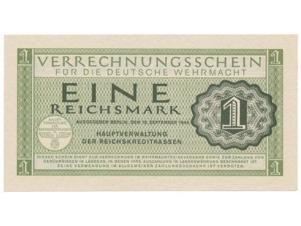 Německo - Wehrmacht, 1 Reichsmark 1944, Ro.511