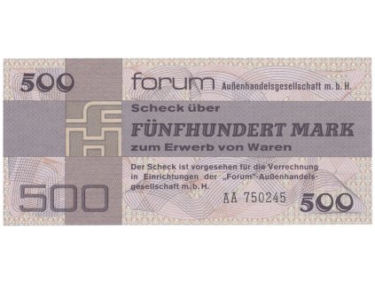 Německo - NDR, 500 Mark 1979, "FORUM" (obdoba Tuzexu), Ro.373a