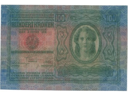 Rakousko - Uhersko, 100 Koruna 1912, bez přetisku, Hej.RU12a