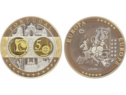 15846 15846 ar medaile b l mapa sjednocene evropy portugalsko