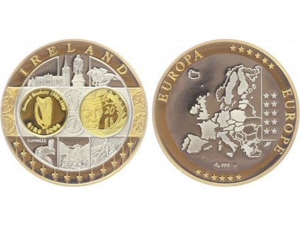 15849 15849 ar medaile b l mapa sjednocene evropy irsko