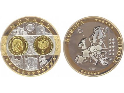 15861 15861 ar medaile b l mapa sjednocene evropy monako