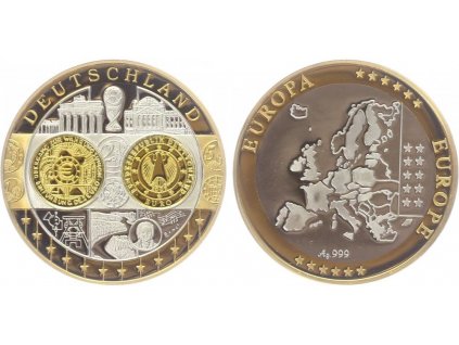 15870 15870 ar medaile b l mapa sjednocene evropy nemecko