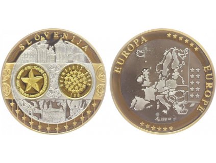 15873 15873 ar medaile b l mapa sjednocene evropy slovinsko