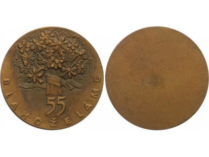 15948 ae medaile b l k 55 narozeninam