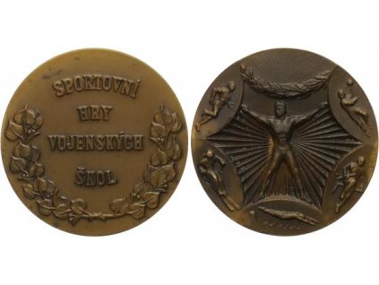 16620 16620 ae medaile b l sportovni hry vojenskych skol