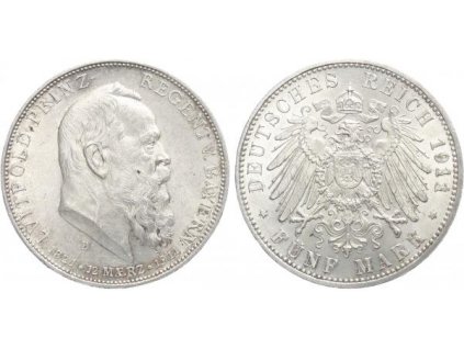 16812 bavorsko 5 marka 1911 d