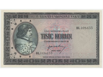 17307 ceskoslovensko 1000 koruna b d 1945 perforace 3 md svisle hej 76a
