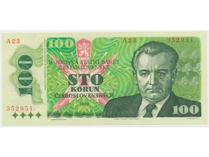 17724 17724 17724 ceskoslovensko 100 koruna 1989 hej 110a
