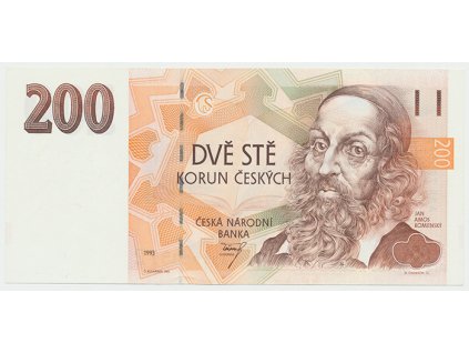 17766 17766 17766 ceska republika 200 koruna 1993 serie a prouzek 200 kcs hej cz9a2