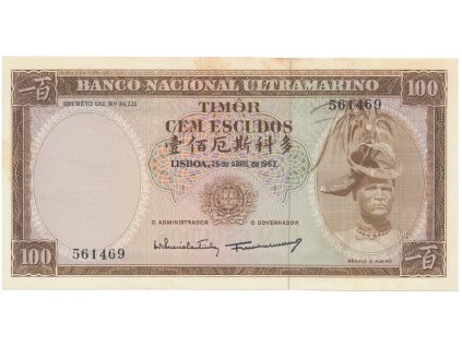 Timor, 100 Escudos 1963, P.28