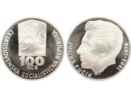 100 Kčs 1978 - Július Fučík, PROOF