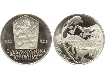 18888 100 kcs 1985 konference v helsinkach proof