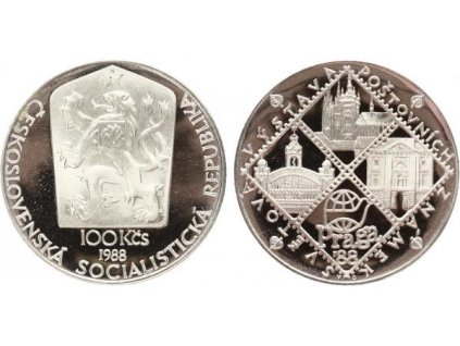 18915 18915 100 kcs 1988 svetova vystava postovych znamek praga 88 proof