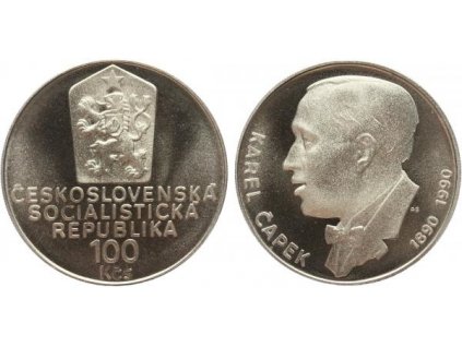18924 18924 18924 100 kcs 1990 karel capek proof