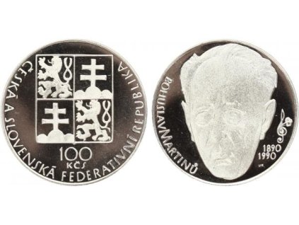 100 Kčs 1990 - Bohuslav Martinů, PROOF