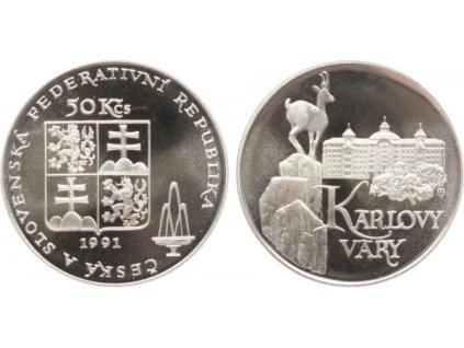 18963 18963 50 kcs 1991 karlovy vary proof