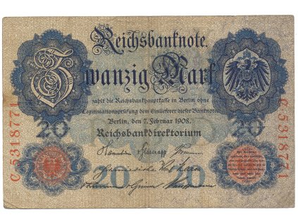 19041 19041 nemecko 20 mark 1908 ro 31