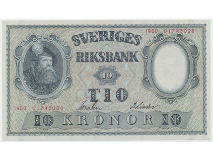 19254 svedsko 10 kronor 1950 p 40k