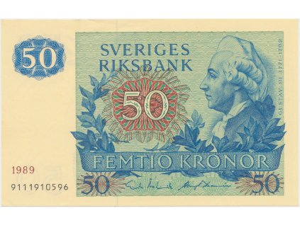 19272 19272 19272 svedsko 50 kronor 1989 p 53d