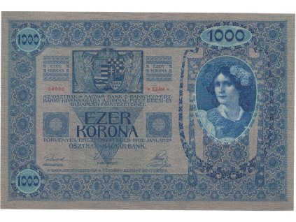 19482 rakousko uhersko 1000 koruna 1902 kontr cislo 04000 bez pretisku hej ru5b