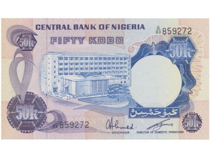 19926 nigerie 50 kobo 1973 1978 p 14f