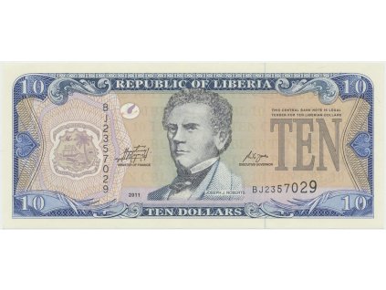 Libérie, 10 Dollars 2011, P.27f