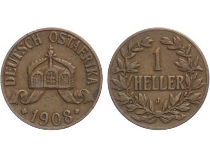 20649 20649 nemecka vychosni afrika haler 1908 j
