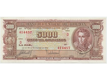 21519 bolivie 5000 bolivianos 1945 p 150