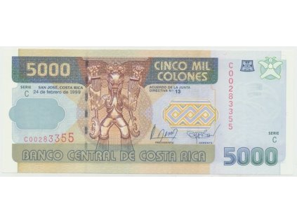 Kostarika, 5000 Colones 1999-2004, P.268