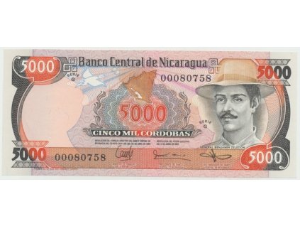 21606 nikaragua 5000 cordobas 1985 p 146