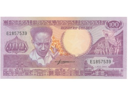 Surinam, 100 Gulden 1986, P.133a