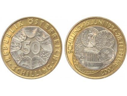 Rakousko, 50 Schilling 2001 - Rakouská měna