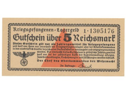 25875 25875 nemecko zajatecke tabory 5 reichsmark 1939 1945 ro 520b