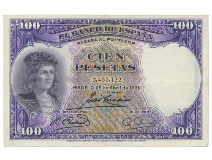 26208 26208 spanelsko 100 pesetas 1931 p 83