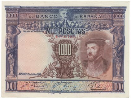 Španělsko, 1000 Pesetas 1925, P.70c