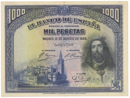 Španělsko, 1000 Pesetas 1928, P.78