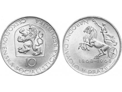 10 Kčs 1968 - Národní divadlo v Praze